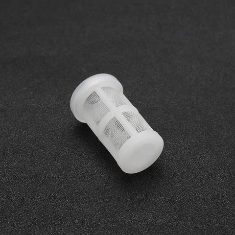 Ten Piece Heavy Duty Nylon Paint Sprayer Filter Kit 50 Mesh Suction Feed Strainers Built For Dead Smooth Gravity And Pneumatic Spray Guns Totally Hassle Free, a single white nylon filter.