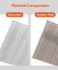 Material comparison of galvanized and stainless steel brad nails for Straight Shooter 18 Gauge 304 Stainless Steel Brad Nails 1600 Pack.