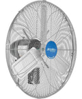 Beefy Deluxe Wall Mount Fan 30 Inch Diameter With Fixed And Oscillating Head 3 Speed 10000 CFM At 1100 RPM Half HP Tilting Head Indoor Use