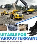 Narrow 7.87 Inch Excavator Bucket With Metal Teeth Manganese Steel Mini Backhoe Attachment with trucks on terrain
