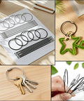 Twenty Pcs Stainless Steel Wire Keychain Cables With 1.5mm Core And 6 Inch Large Key Rings For Luggage Tags in use