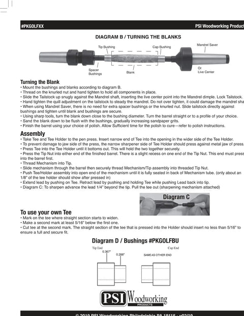 Fresh Durable Woodturning Pen Hardware And Bushing Kit For Golf Click Pencils Including Four Complete Project Sets Crafted On Your Lathe For Sick Custom Creations