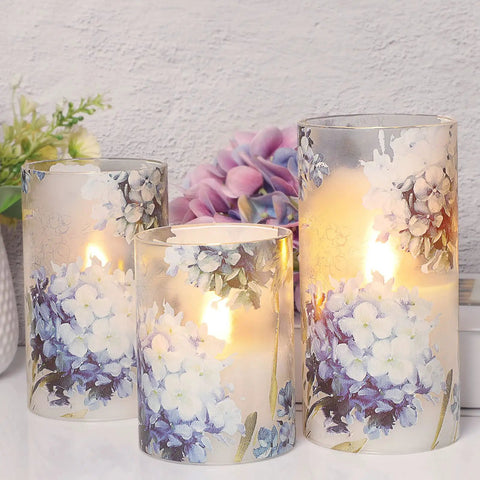 LED Candles With Remote Control Real Wax Look Flickering Lavender Scented Battery Operated Flameless Candles For Home Decor