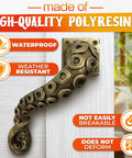 Octopus Door Handle With Dope Tentacle Look And Heavy Duty Pull Bronze Finish Made From Premium Polyresin on wood surface