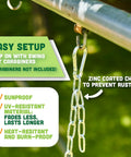 Easy setup of Deluxe High Back Bucket Toddler Swing With Pinch Free Design And Safe Chain, Triangle Guard, Green Outdoor Accessory