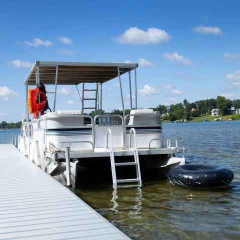 3 Step Marine Boarding Ladder With No Fuss Removable Aluminum Build And Quick Release Mounting For Easy Snap On Snap Off Access On Boat Or Dock Built Tough For Saltwater And Wet Environments on pontoon boat dock
