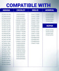 Washer Shift Actuator Replacement For Whirlpool Kenmore Washing Machines compatible models list chart.
