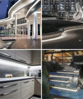 Dope COB LED Strip Lights Waterproof IP67 DC24V 6000K Daylight White 16.4Ft 5m High CRI 92Ra Outdoor Tape Lighting Cuttable