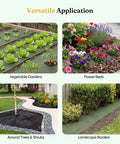 Weed Barrier Landscape Fabric 4 Ft By 100 Ft Non Woven Easy To Cut Fray Resistant Breathable Permeable With 30 Stakes in garden use.