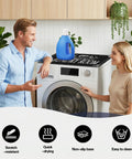 Washer and Dryer Topper Silicone Mat 26 Inch by 26 Inch Non Slip Quick Dry Protector on appliance with detergent bottle
