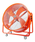 Smooth Rolling Industrial Drum Fan Cranking Out Serious Airflow To Crush Heat And Clear Smoke Quick 15000 Cfm Motor Works Hard All Day Long For Workers on wheels.