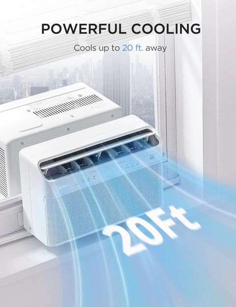 Ultra Quiet 12000 BTU U Shape Window Air Conditioner With Dead Quiet Smart Inverter Delivers No Sweat Cooling To Rooms Up To 550 Square Feet Slashes Electric Bills By 37 Percent Daily