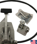 Dual Brake Pedal Set for Instructors and Students, Passenger Side Brake shown with components, universal install kit