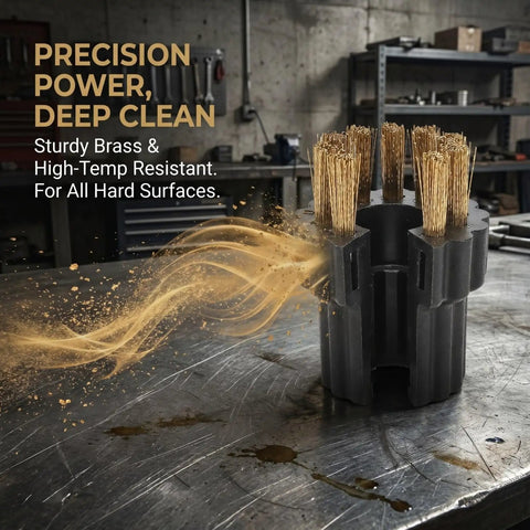 Knock Dust To The Curb With These 6 Piece Steam Cleaner Brush Heads Replacement Attachments For M8 Steamer On Hard Floors built tough with brass bristles.