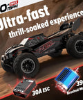 Fast 1 To 10 Scale RC Car For Adults And Kids 8 To 12, 4x4 Electric Remote Control Monster Truck on dirt track, ultra-fast speed