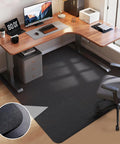 Massive 53x45 Inch Chair Mat for Hardwood and Tile Floors Black Rolling Desk Mat Anti Slip Heavy Duty Floor Protector Under Computer Desk