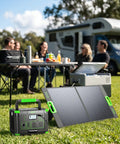 Go To 500W Portable Power Station With 100W Solar Panel at outdoor picnic campsite