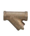2-Inch SXL Cast Bronze Wye Type Strainer With Stainless Steel Screen, ideal for backflow preventers and regulators in water lines.