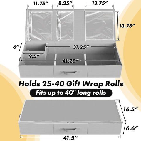 The Ultimate Wrapping Paper Storage Cart Holds A Killer 40 Rolls With Hella Roomy Side Pockets For Ribbons And Gift Bags Gonna Keep Your Holiday Wrapping Super Neat