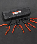 7-Inch Snap Ring Pliers Set, 4-Piece Heavy-Duty Circlip Pliers Kit for Internal and External Rings with storage case