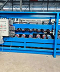 Pro Grade EPS Sandwich Panel Roll Forming Machine With Precision Tension Control For Rock Wool Partition Boards and Portable Room Walls - side view with control panel