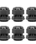 Heavy Duty Waterproof Cable Gland Kit 6 Pcs PG29 NPT 1 Thread 18 25mm Nylon PA66 IP68 Rated Wire Grommet Strain Relief Connectors