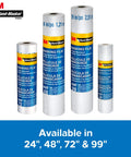 Advanced Masking Film for Hand Masker, 8 Rolls, 99 In x 90 Ft, showing different roll sizes, blue labels