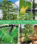 Collage of Tall Garden Arch Trellis for Climbing Plants, 7 Ft Metal Walk-Through Archway With Adjustable Base in garden use.