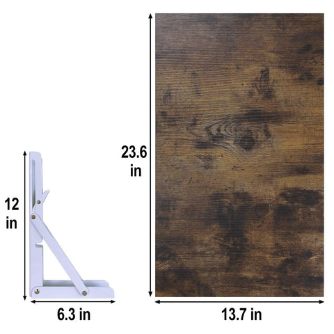 Folding Shelf Brackets Set With 400 Lb Max Load, DIY Wall Mounted Shelving Brackets for Tables and Workbenches, wood plank dimensions.