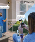 10 Channel Bluetooth Video Home Security System With 8 Plug In WiFi 2K HD Spotlight Cameras For Indoor And Outdoor Use 2 Way Audio
