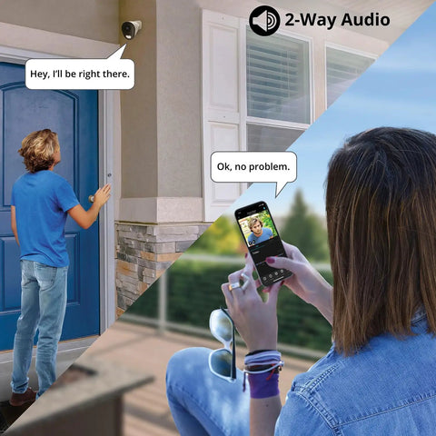 10 Channel Bluetooth Video Home Security System With 8 Plug In WiFi 2K HD Spotlight Cameras For Indoor And Outdoor Use 2 Way Audio