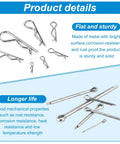 110 Piece Hardware Pins Set With Zinc Plated R Clips And U Type Cotter Pins 13 Popular Sizes for machinery repair