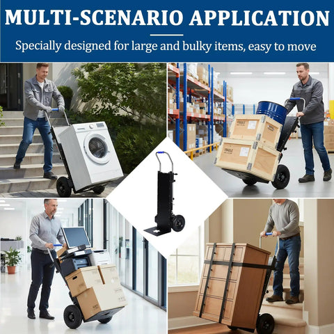Heavy Duty Electric Stair Climbing Dolly 1500W Motorized Stair Climber Cart Handles Up To 880 Lbs Loads For Furniture