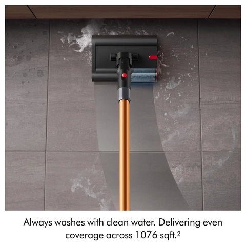Ultra Slim Cordless Wet Floor Cleaner With Microfiber Roller Head, 64,000 Filaments, Lightweight 0.8 Lb Handle cleaning tile floor
