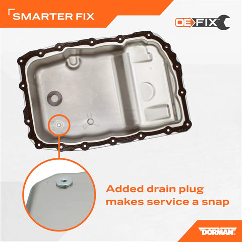 Transmission Oil Pan With Integrated Drain Plug For GM Vehicles OE Fix Durable Service Friendly Design Built To Withstand Impacts And Rigors Fits Select Models
