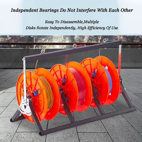 Heavy Duty Wire Spool Rack And Cable Dispenser For 1 2 3 4 Rods Ribbon Holder Organizer for electrical and industrial use