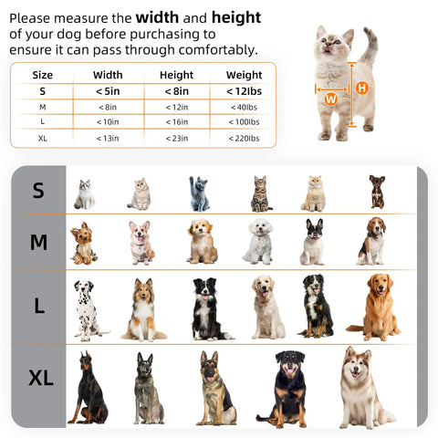 Rugged Steel Wall Mount Pet Door With Three Flexible Flaps And Secure Slide Lock Panel Warm Insulated Entryway size chart for pets.