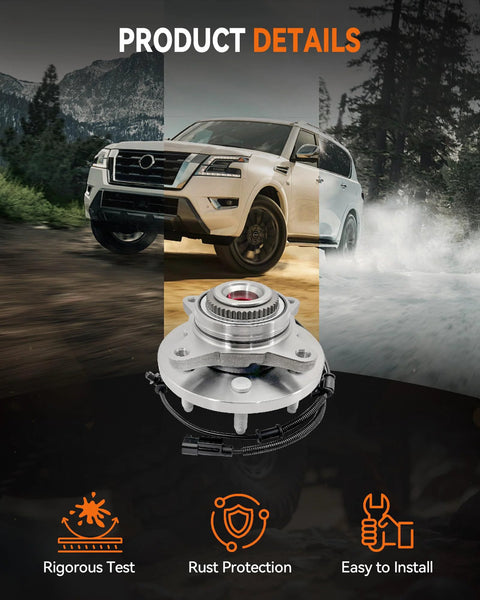 Front Wheel Bearing Hub Assembly 2 Pack 515142 Compatible With Ford Expedition 2011 2014 Ford F 150 2010 2014 Lincoln Navigator 6 Lugs ABS