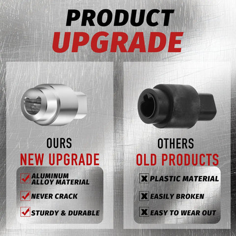 Comparison of heavy duty aluminum temperature door servo coupling vs old plastic model