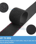 Heavy Duty Sew On Hook And Loop Strips 3 Inch By 7 Foot Non Adhesive Roll For Fabric And Clothes Sewing, Easy To Sew Edges