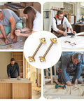 Sturdy M8x100mm Flipped Connector Set 6 Pieces With Hex Nuts, Washers, And Tool used in furniture and woodworking projects