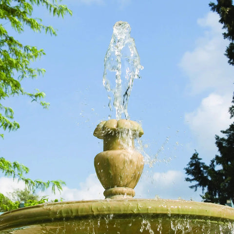 Outdoor fountain powered by Pond Statuary Pump 330 Powers Medium And Large Fountains For Indoor And Outdoor Use Energy Efficient Magnetic Drive