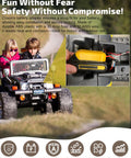 Children riding Power Wheels with 2-Pack 20V Battery Adapter For Power Wheels Upgrade Kit With Wire Connectors in use