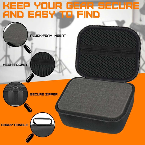 Rugged Hard Carrying Case With Custom Pluck Foam For Camera And Drone Gear with mesh pocket and secure zipper