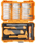 41-Piece Hobby Knife Set For Modeling And Crafting - Precision Exacto Style Knives With Ergonomic Rubber Handles in case