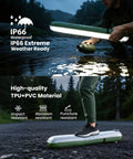 Person using Inflatable 24 Inch Solar Camping Lantern Must Have with Magnetic LED Tube Light in waterproof conditions