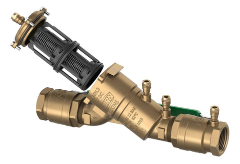 2 Inch Double Check Backflow Preventer With Union Ball Valves EZSWAP Modular Check Top Access Compact Bronze Unit For 2 Inch Piping Easy Install Quick Repairs Test Ports Centerline Pro Grade Water Safety Valve For Home Or Trade, exploded view