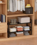 Expandable Shoe Rack Closet Organizer With Heavy Duty Metal Framework And Adjustable Stackable Shelves for cabinet