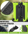 Battery Powered Backpack Sprayer 5.3 Gallon 20L With 21V Battery And 100 PSI Electric Garden Sprayer For Lawn Care, Waterproof Strap