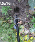 Heavy Duty Garden Auger Drill Bit For Planting With Deep Uniform Holes In Two Sizes 3.5 By 16 Inches And 1.6 By 16.5 Inches